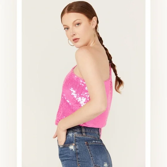 SALE! SHOW ME YOUR MUMU WOMEN'S SEQUINS LONG SLEEVE PARTY TOP - NWT - Picture 3 of 15